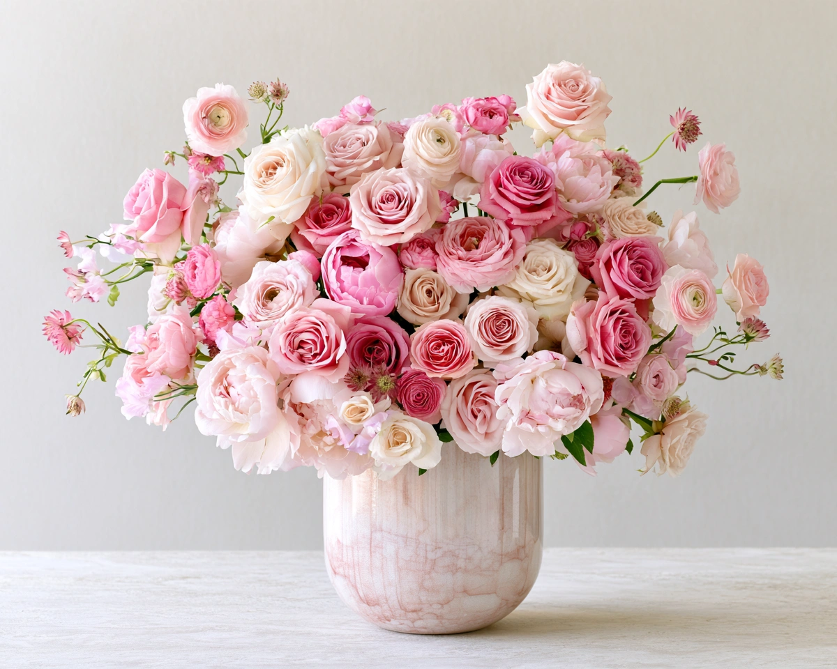 Florist arranging blooms