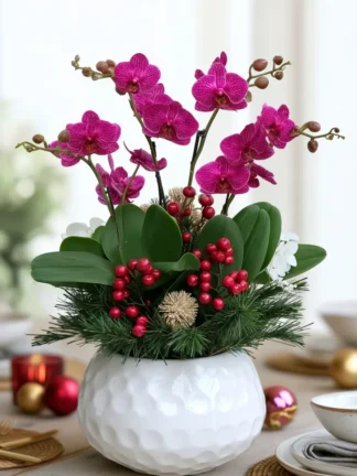 Christmas_Flowers_on_the_festive_table 2
