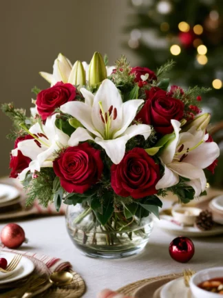 This bouquet brings the classic romance of red and white to sunny Florida — bold, beautiful, and unforgettable.